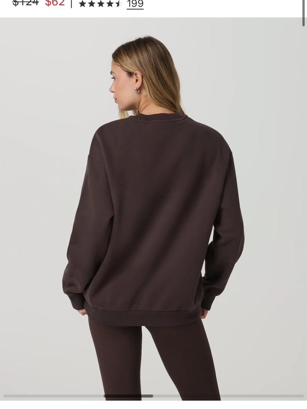 Vuori Chocolate Brown Crewneck Sweatshirt - Picture 3 of 3